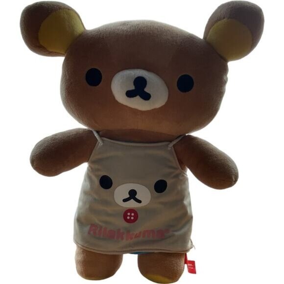 16” Rilakkuma with Reversible Store Apron Plush Rilakkuma Store Fukuoka Parco - Picture 1 of 4